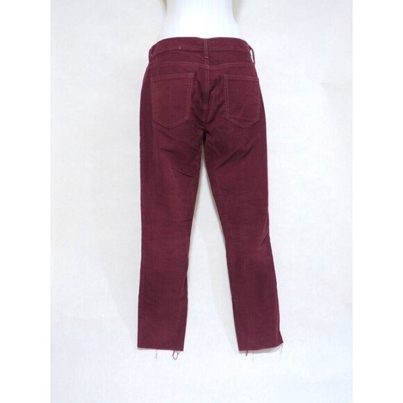 Current/Elliott Purple Thin Wale Corduroy Pants With Raw Hems, Size 28 - Picture 2 of 8